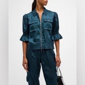 NWT Cinq a sept Holly jacket Peacock Blue.